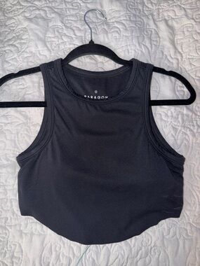 PARAGON Black Cropped Athletic Tank